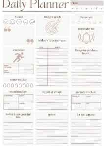 🎨 🖌️ Daily Planner Printables Free Aesthetic Design | dream life manifestation