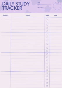 🖇️ 🖇️ Daily Study Planner for Exams | Digital Design & Creative Assets | dream life manifestation