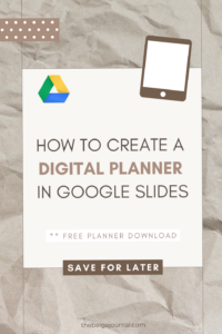 Design a Custom Digital Planner in Google Slides — 💌 🍰 romanticize your routine