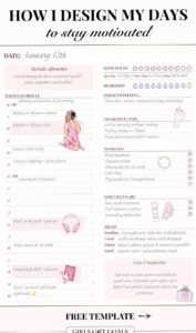 Design Days for Motivation with Free Daily Planner — 🤍 ✨ romanticize your routine