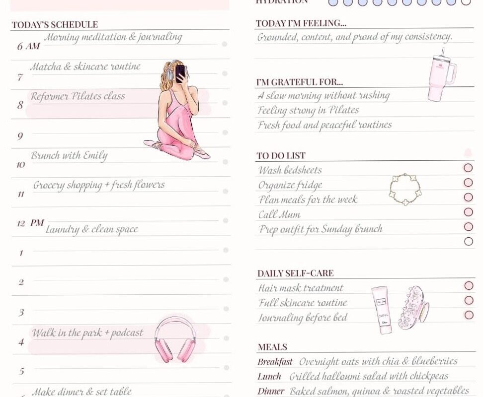Design Days for Motivation with Free Daily Planner — 🤍 ✨ romanticize your routine