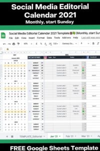💎 🎨 Digital Calendar Templates for Google Sheets | stay inspired all year long