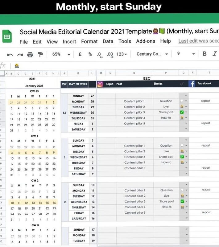 💎 🎨 Digital Calendar Templates for Google Sheets | stay inspired all year long