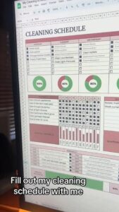🎀 🕯️ Digital Cleaning Schedule | Google Sheets & Excel Templates | ultimate printable checklist