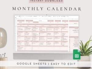 🕯️ ✨ Digital Monthly Calendar 2023 | Task Tracker & To-Do Planner | Google Sheets | Easy Annual Template | ultimate printable checklist