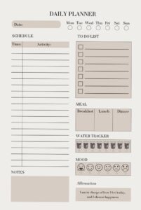 Digital Printable Daily Planner — Jena Digital’s Ko-fi Shop — 🌈 🪄 romanticize your routine