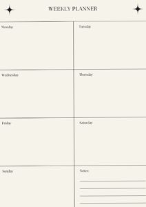 ✨ 🎀 Digital Weekly Planner for Creative Productivity | romanticize your routine