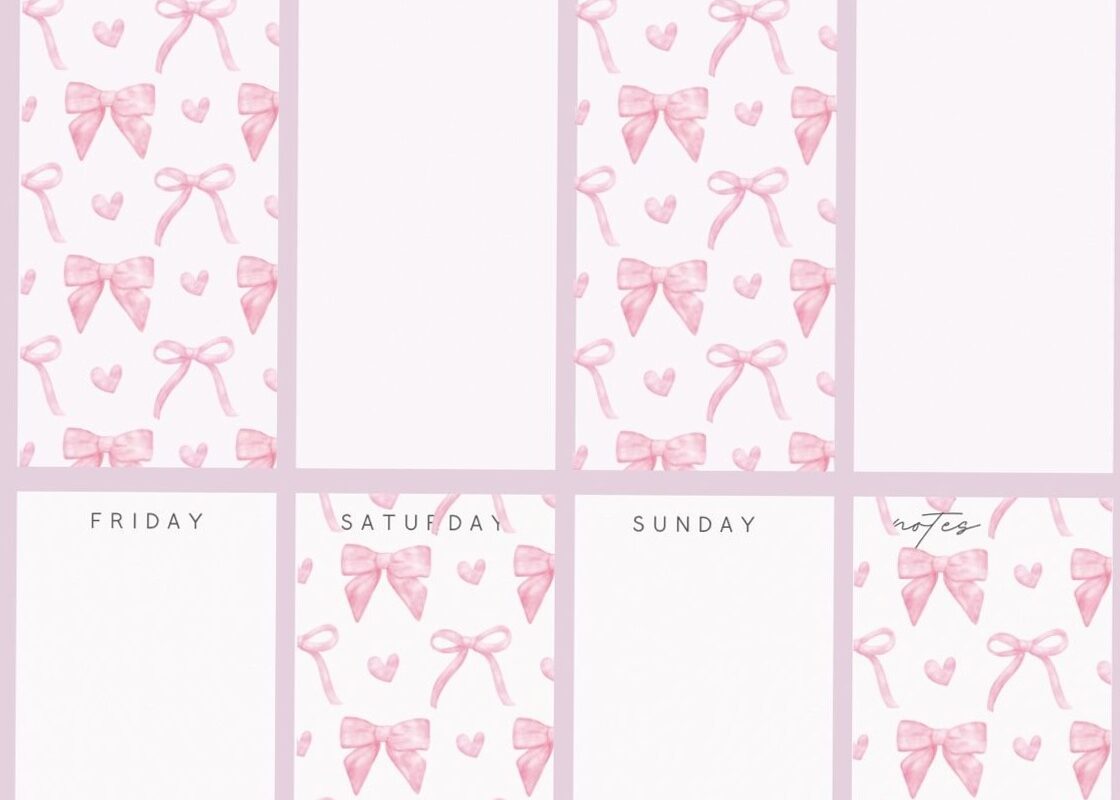 🖇️ 🖇️ Digital Weekly & Workout Planner Design | romanticize your routine