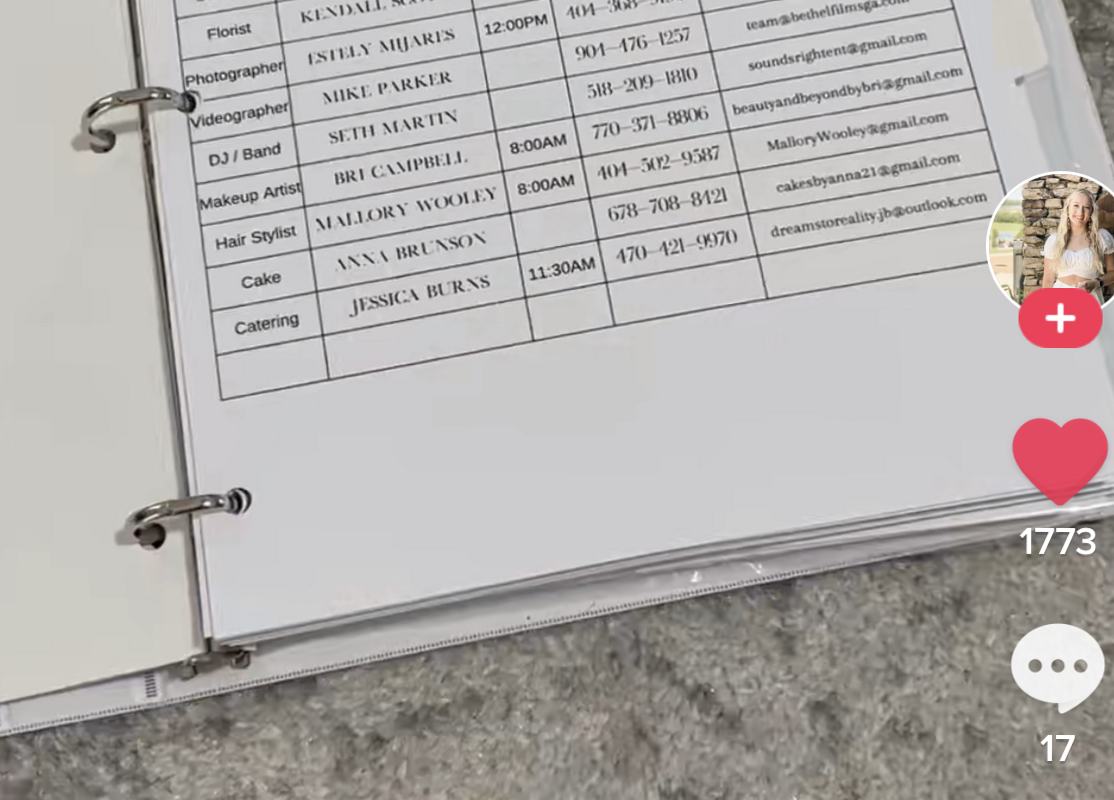 🍰 🌸 DIY Wedding Binder: Organize Vendor Contacts and Planning Details Effortlessly | secret to staying productive