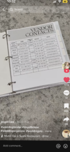 🍰 🌸 DIY Wedding Binder: Organize Vendor Contacts and Planning Details Effortlessly | secret to staying productive