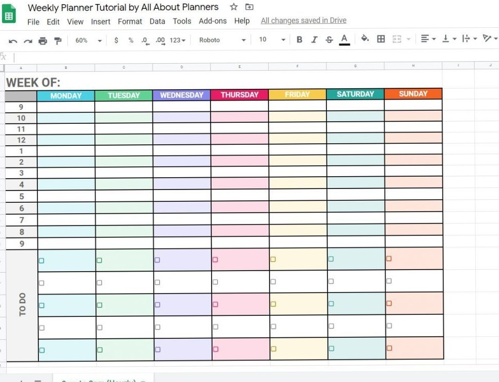 📌 🖇️ DIY Weekly Planner in Google Sheets | Free Digital Template | dream life manifestation