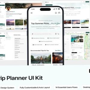 ☁️ ✨ dream life manifestation: AI Trip Planner Web App UI Kit for Digital Designers