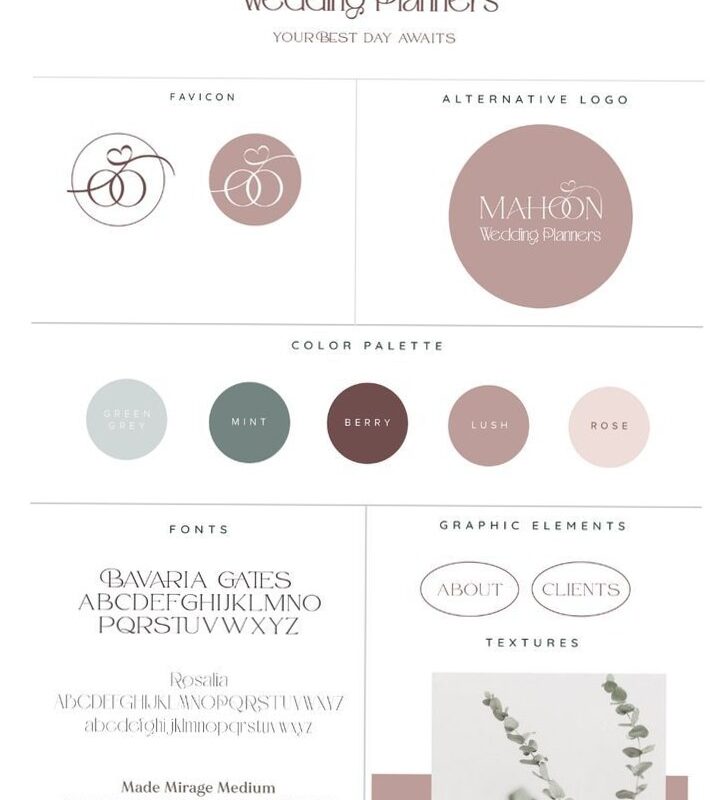 🪄 📍 dream life manifestation: Brand Style Board for Mahoon Wedding Planners & Logo Design by Coast Creation