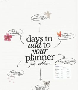 📊 📊 dream life manifestation: Days to Add on Your Planner