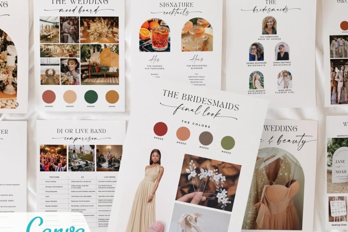 👰 💌 dream life manifestation: Elegant Boho Wedding Planner Bundle: 200+ Printable Pages & Digital Templates