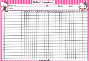 ☁️ 🕯️ dream life manifestation: Ficha de Frequência | Design Digital e Organização Criativa