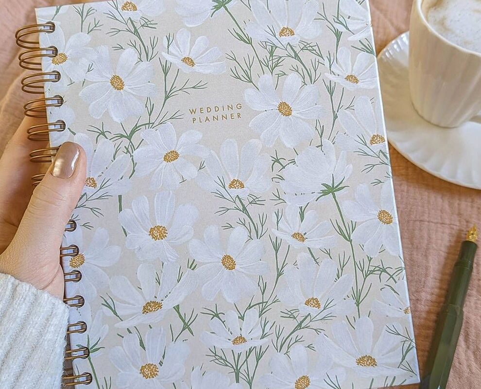 ☁️ 🌿 dream life manifestation: Floral Wedding Planner Book | Ring-Bound Design