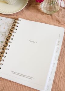 🌿 🌿 dream life manifestation: Floral Wedding Planner Ring Bound Notebook