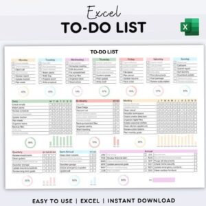 🪄 📍 dream life manifestation: Master 2025 with Custom Excel & Google Sheets To-Do Lists