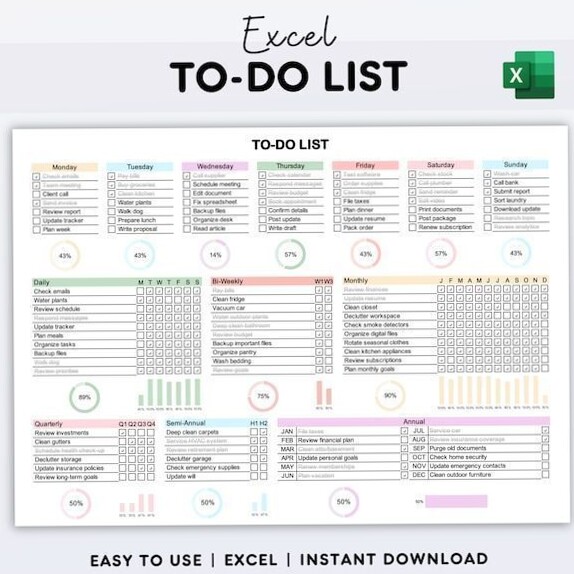 🪄 📍 dream life manifestation: Master 2025 with Custom Excel & Google Sheets To-Do Lists