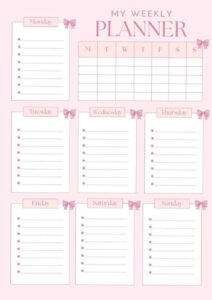 🌿 🤍 dream life manifestation: Morning Routine Made Simple – Weekly Planner Printable