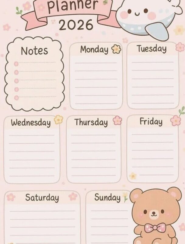 💌 💍 dream life manifestation: Must-Have 2026 Aesthetic Planner Template – Cute & Cozy Organizing Design