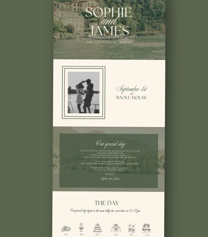 ✨ ☁️ dream life manifestation: Old Money European Summer Wedding Website Template