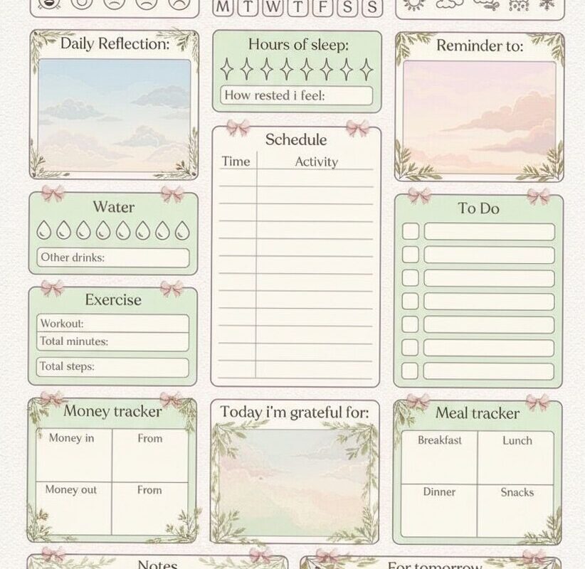 👰 🌸 dream life manifestation: Organize Your Day with This Beautiful Digital Planner