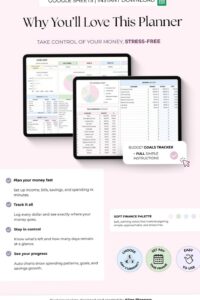 🖇️ 📊 dream life manifestation: Simple Budget Planner for Google Sheets — Track Income & Expenses with Style
