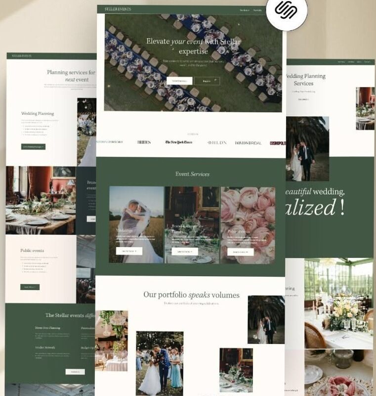 🎨 📍 dream life manifestation: Stylish Squarespace Template for Wedding Planners & Service