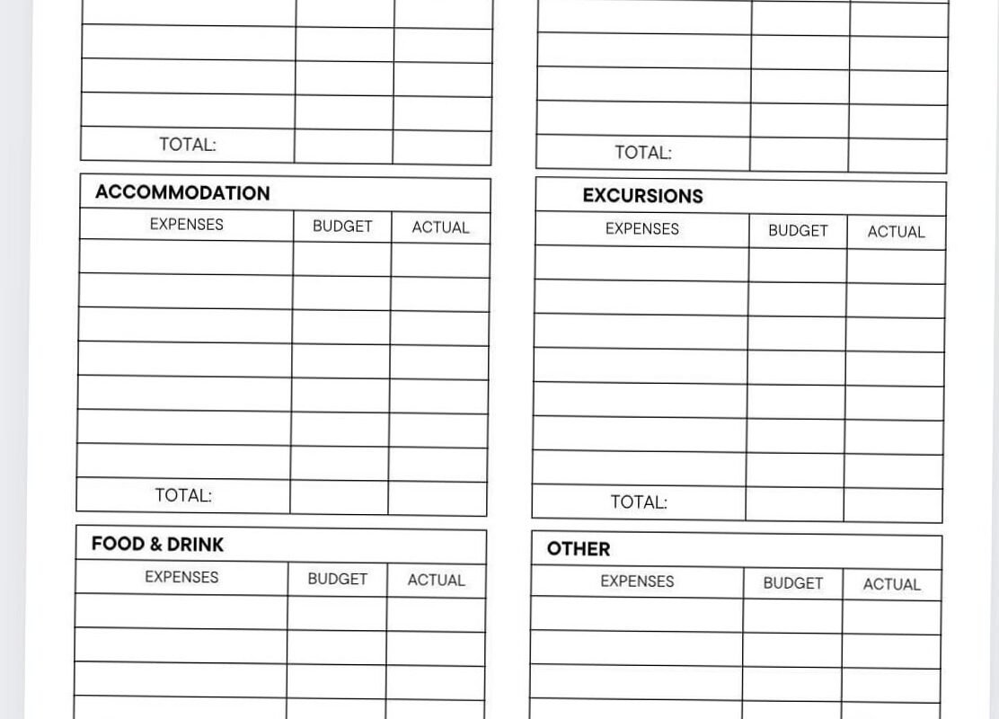 Dream Life Manifestation Travel Budget Planner | Printable Vacation Planner Design — 🪄 💎 romanticize your routine