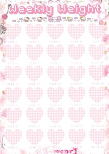 📌 📅 dream life manifestation: Weekly Weight Tracker for Design Planners