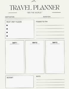 Editable Group Trip Planner: Itinerary & Budget Tools — 📁 📊 ultimate printable checklist