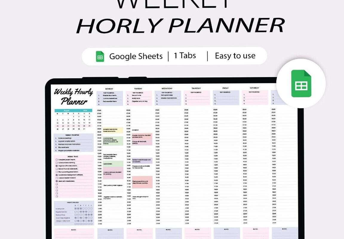 Editable Weekly Planner Template for Teachers & Data Tracking in Google Sheets — 🌸 💌 romanticize your routine