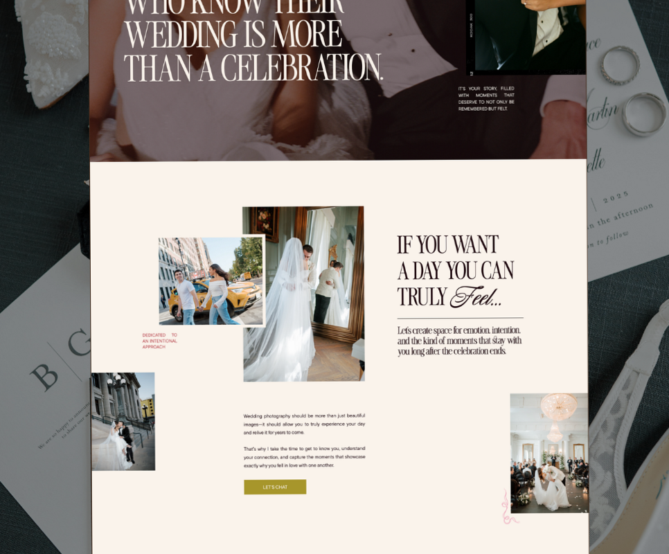 Editorial Showit Design for Wedding Photographer | Cember Studio® — 🖇️ 📊 romanticize your routine