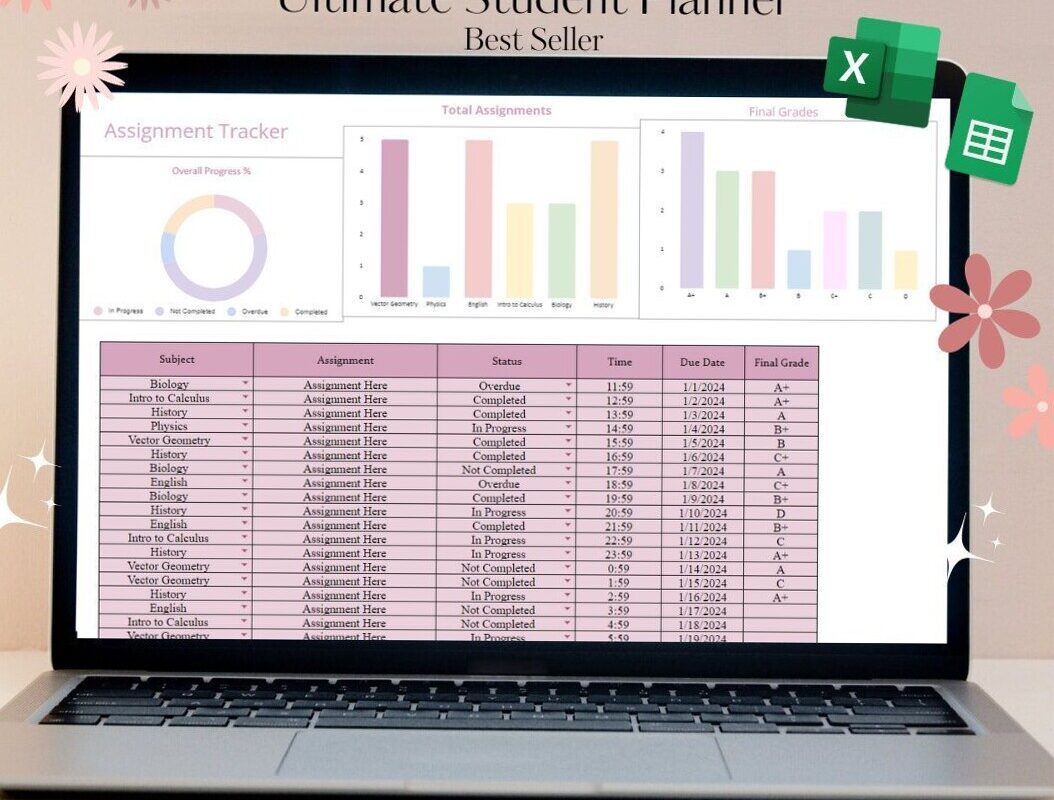 Efficient Academic Organizer: Assignments to Go! — 📁 📅 dream life manifestation