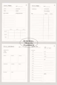 🌸 💍 Elegant Minimal Travel Planner for Vacation Organization | romanticize your routine