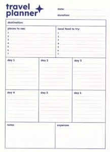 🖇️ 📝 essential planning guide: Custom Travel Itinerary Template | Free Google Docs Design