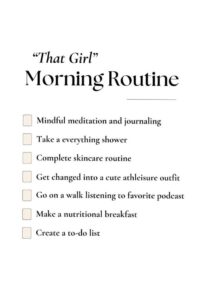 🕯️ 🌿 essential planning guide: That Girl Morning Routine Checklist