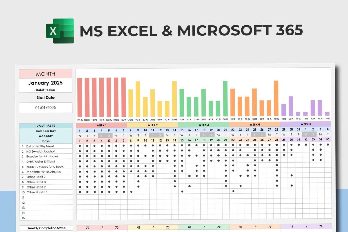 🤍 ✨ Excel To-Do List Tracker for Creative Productivity | ultimate printable checklist