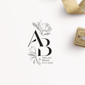 📁 📝 Floral Wedding Monogram Logo SVG Design | romanticize your routine