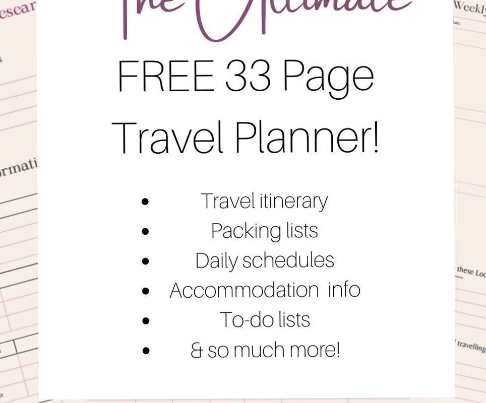 Free 33 Travel Planner Printables for Digital Design & Creative Assets — 📌 📊 romanticize your routine