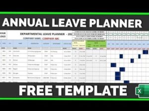 Free Excel Template: Employee Annual Leave Planner with Gantt Chart — 💎 💎 romanticize your routine