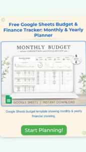 Free Google Sheets Budget & Finance Tracker Planner — 🥂 🌸 seamless organization hack