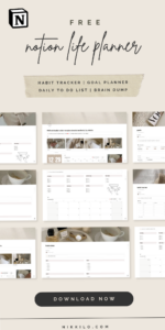 🥂 💌 FREE Notion Life Planner | Neutral Minimal Design | pro digital dashboard