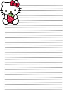 Free Printable Hello Kitty Stationery | Creative F2B Assets — ☁️ 🕯️ secret to staying productive