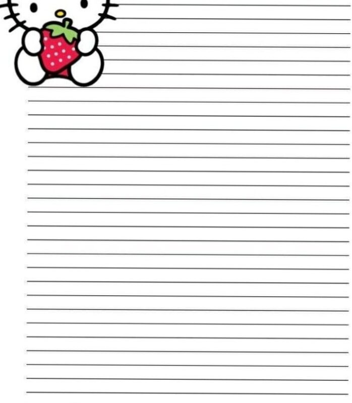 Free Printable Hello Kitty Stationery | Creative F2B Assets — ☁️ 🕯️ secret to staying productive