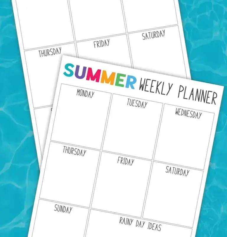 🖌️ 🪄 Free Printable Summer Planner & Schedule Template | dream life manifestation
