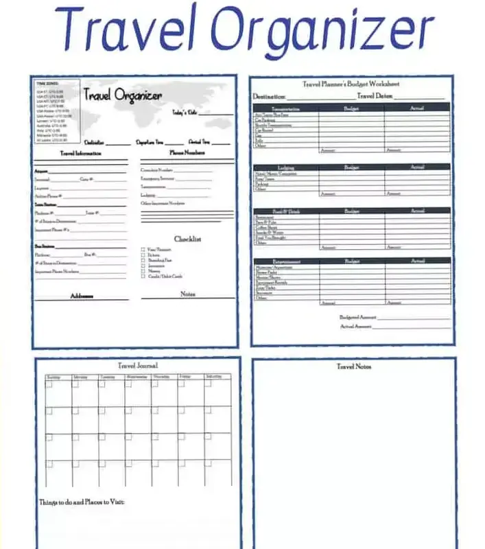 🖇️ 📊 Free Printable Travel Planner for Digital Design & Creative Projects | romanticize your routine