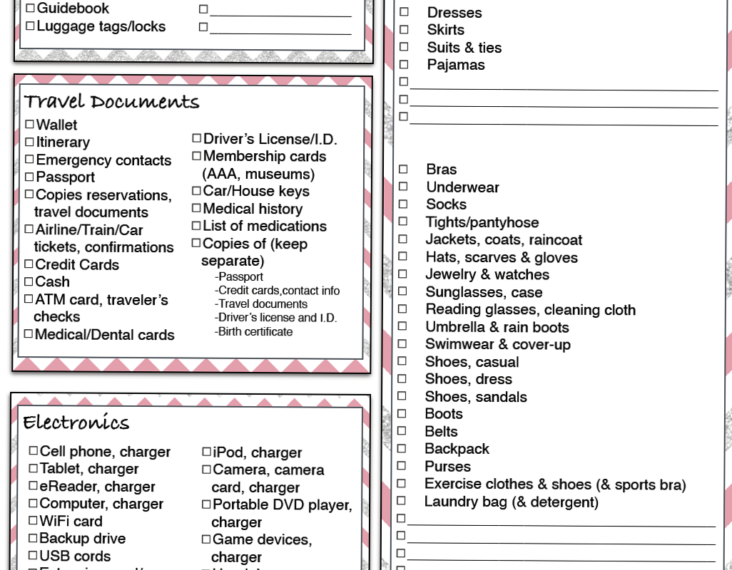 📅 📊 FREE PRINTABLE VACATION CLOTHING PLANNER & PACKING LIST | romanticize your routine